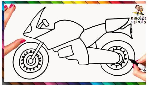 COMO DIBUJAR UNA MOTO FÁCIL PASO A PASO - YouTube