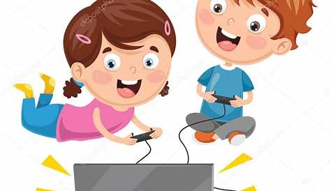Niños jugando videojuegos juntos | Vector Premium