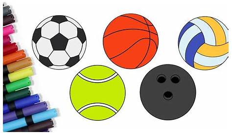 Dibujos Pelotas Deportes Para Colorear - Páginas Colorear