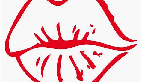 Beso rojo labio imprimir pegatina libre de burbujas | Etsy