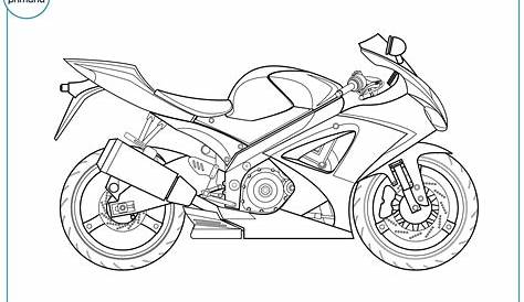 Dibujo para colorear - La motocicleta es siempre popular