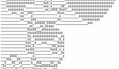 Ejemplos de dibujos y figuras del arte ASCII creados con caracteres