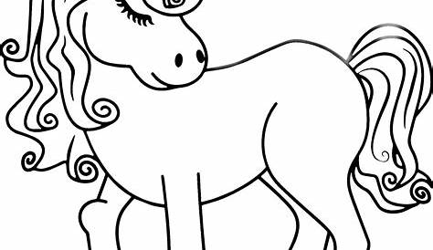 Dibujos D Para Colorear Y Imprimir De Unicornios Faciles