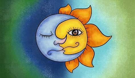 By: Geraldine Cortez Dibujo de sol y y luna #Solyluna #sol #luna Gothic