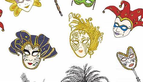 Dibujos De Mascaras Venecianas Para Imprimir Coloreadas