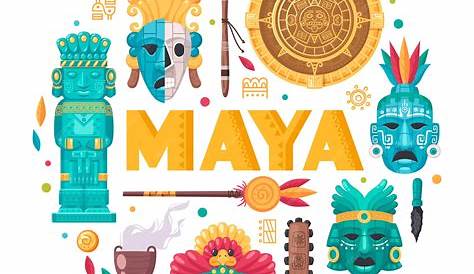Conjunto de dibujos animados tradicionales mayas | Vector Gratis