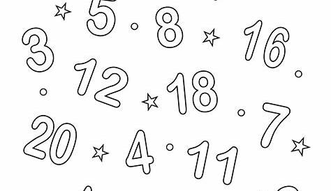 Los números del 1 al 20 | Números, Números preescolar, Colores