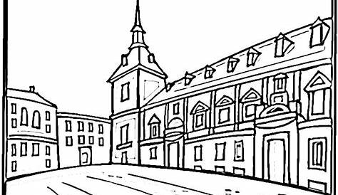 Praça em Madri | Super Coloring | Coloring pages, Colouring pages, Drawings
