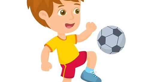 Dreamstime.com - cute boy playing soccer illustration Playing Football