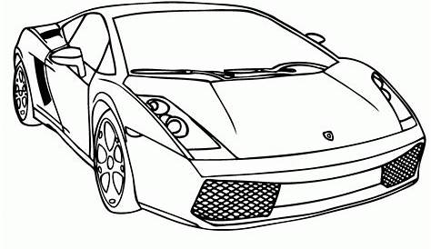 Dibujo para colorear coche deportivo - Dibujos Para Imprimir Gratis