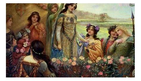 The Marriage of King Arthur and Queen Guinevere Painting by John Henry