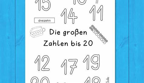 Lernposter Zahlen bis 20 _ Kinder | Deutsche grammatik, Deutsche
