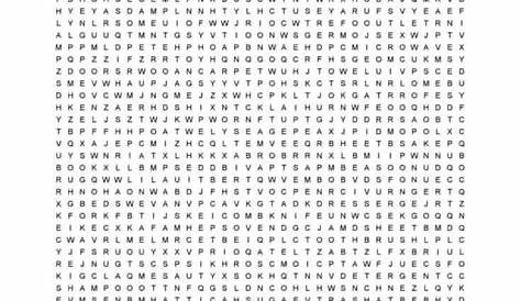 Difficult Word Search Printable Pdf