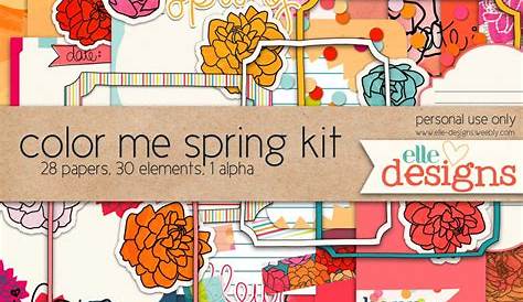 Free Spring Themed Digital Scrapbooking Mega Kit (re-release) | Digital