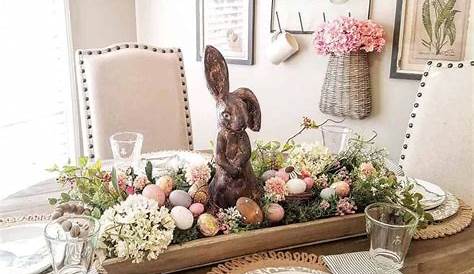 Dining Room Table Spring Decor