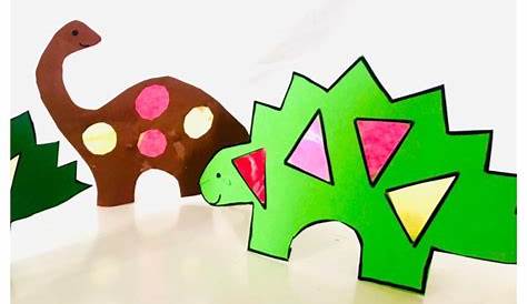 DIY kreativer Bastelspaß für die Dinoparty: Bunte Dinosaurier aus Pappe