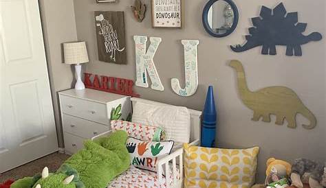 Thrifty mum transforms her son's bedroom into a dinosaur haven for just