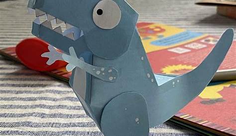 Dinosaurier basteln: printable Vorlage für Kinder