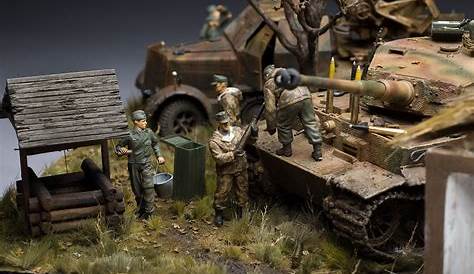 1/35 WW2 German Hummel Diorama Military Figures, Military Diorama
