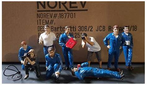 modellbau-klar.de - American Diorama 76550 Formel 1 Pit Crew rot 1:18