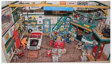 Vintage Garage Diorama 118 Scale Dx Dioramas And Accessories | Images