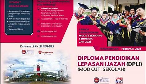 Permohonan Program Diploma Pendidikan Lepasan Ijazah (DPLI) UKM Sesi