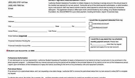 Fillable Direct Payment Authorization Form printable pdf download