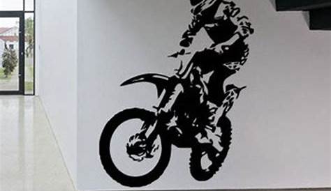 Motocross Wall Decal Motorcycle Wall Sticker Dirt Bike Wall | Etsy in