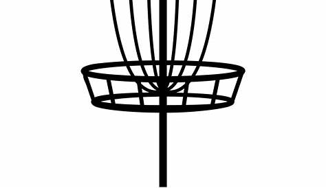 Disc Golf Basket With Frisbee Silhouette Transparent PNG & SVG Vector