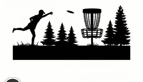 Disc Golf SVG File Cutting Template-Clip Art for Commercial and