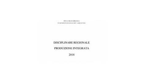 DISCIPLINARE DI PRODUZIONE INTEGRATA - NORME POST RACCOLTA ORTICOLE