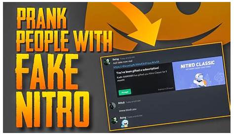 Fake Nitro Gift | Discord Games | Discord game, Fake gifts, Funny banner