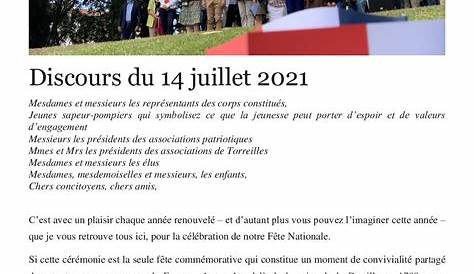 Discours Macron 14 Juillet 2021, Discours En L Honneur Des Defilants Du