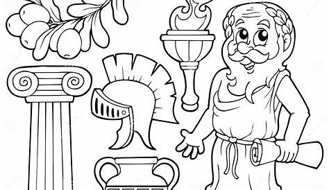 Disegno da colorare donne dell'antica Grecia - Disegni Da Colorare E