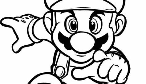 Disegno di Super Mario Bros da colorare per bambini