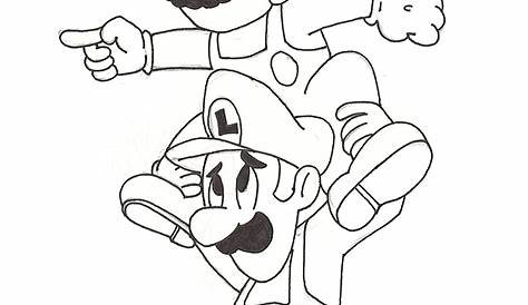 Disegni di Luigi da Colorare e Stampare: PDF Super Mario Gratis - GBR
