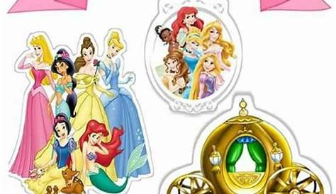 Disney Princesses Personalized Edible Print Premium Cake Toppers Frost