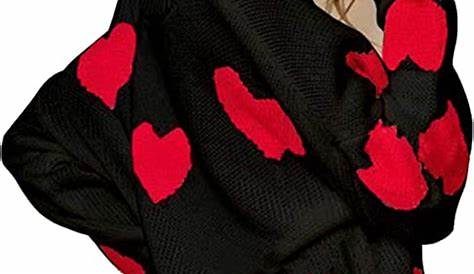 Women's Valentine's Day Sweater with Hearts cute cutesweaters 