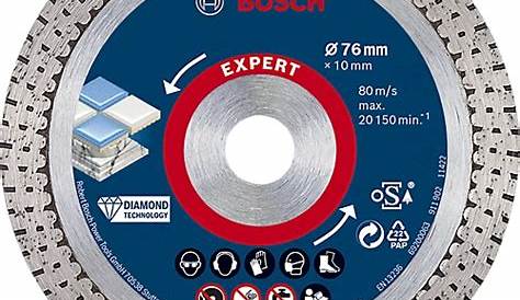 Disque Bosch 76mm BOSCH Diamant Grès Céram , Réf. 2608615020