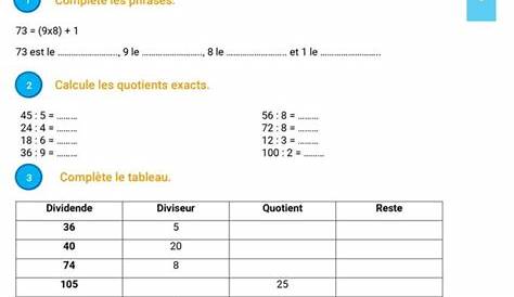 CM1: TRACE ECRITE La division à 2 chiffres