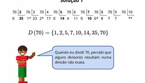 Divisores de um número natural - Planos de aula - 7º ano