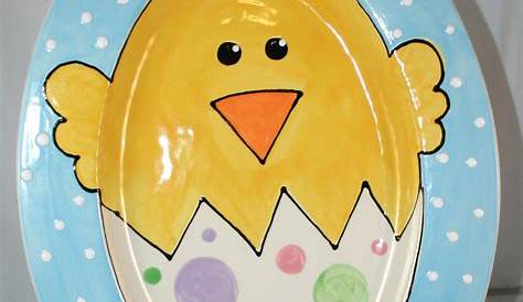 Diy Ceramic Easter Plate Make Small Paper Chicken Basket Craft