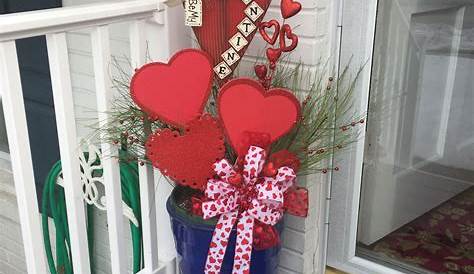 Valentine planter Diy valentine's day decorations, Valentines outdoor