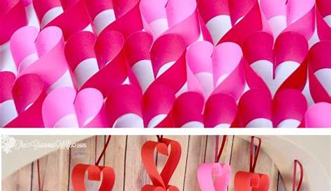 Diy Valentine's Day Paper Decorations Hanging Hearts Pictures Photos And Images For