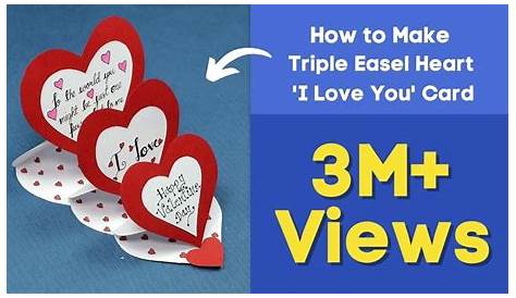 Diy Valentine Card How To Make Triple Easel Heart Turial By