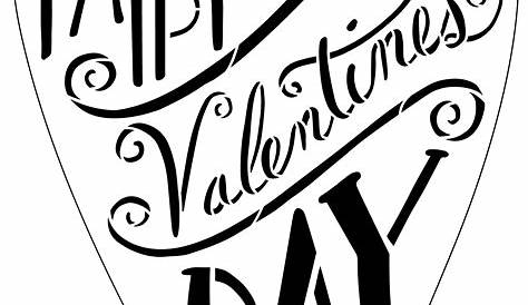 Diy Valentine Stencils S Day 's Day Stencil Stensil Scrapbooking Papercrafts