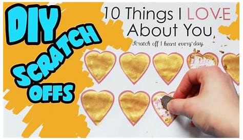 Diy Valentines Day Scratch Off Card Valentine's Paper Crafts P I Love You Crafts