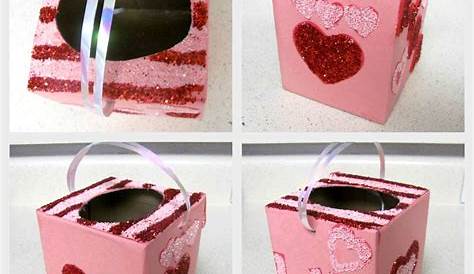 Diy Valentines Tissue Box Decoration Paper Heart Valentine's Day Twitchetts