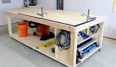 Diy Workbench With Storage Mobile Shelf Kreg Tool