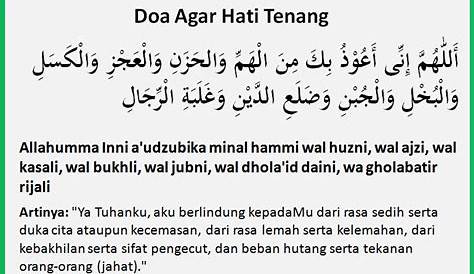 Doa Supaya Hati Tenang Dan Tidak Gelisah